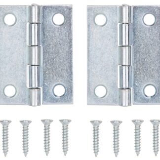 ProSource LR-049-PS Cabinet Hinge, Steel, Zinc, Fixed Pin, 180 deg Range of Motion, Full Mortise Mounting, 10 (Pair) lb