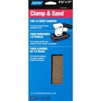 NORTON 48354 Multi-Stand Sheet, 4-1/2 in W, 11 in L, 100 Grit, Medium, Aluminum Oxide Abrasive, Paper Backing