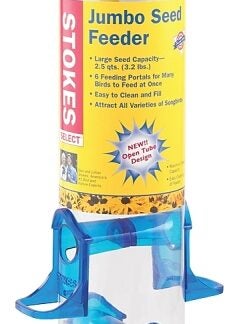 Stokes Select 38030 Seed Bird Feeder, 18 in H, 2.5 qt, Polycarbonate, Blue/Clear/Green, Hanging Mounting