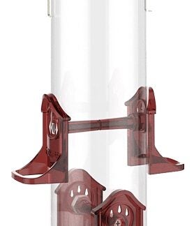 Stokes Select 38032 Bird Feeder, 18 in H, 2.5 qt, Polycarbonate, Red/Yellow, Hanging Mounting