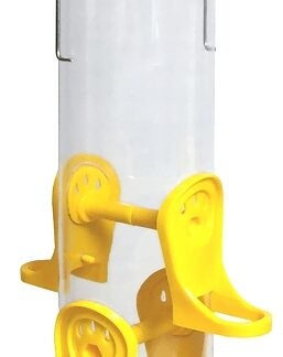 Stokes Select 38224 Thistle Bird Feeder, 15 in H, 1.1 qt, Plastic, Clear Yellow, Hanging Mounting