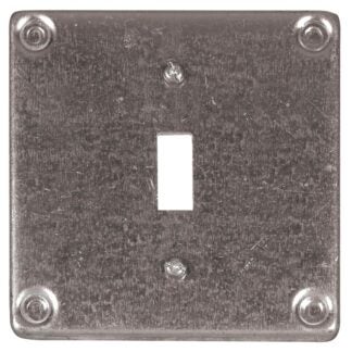 Tradeselect 8361BAR Cover, 4 in L, 4 in W, Square, Metal