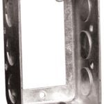 Tradeselect 1110RBAR Utility Box Extension Ring, 1 -Gang, 8 -Knockout, Steel, Gray