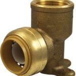 SharkBite U340LFA Tube to Pipe Elbow, 3/4 in, 90 deg Angle, Brass, 200 psi Pressure