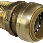 SharkBite U140LFA Pipe Connector, 1 in, MNPT, Brass, 200 psi Pressure