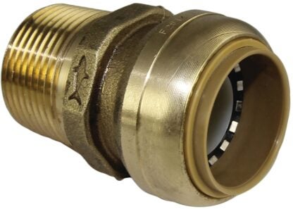 SharkBite U140LFA Pipe Connector, 1 in, MNPT, Brass, 200 psi Pressure