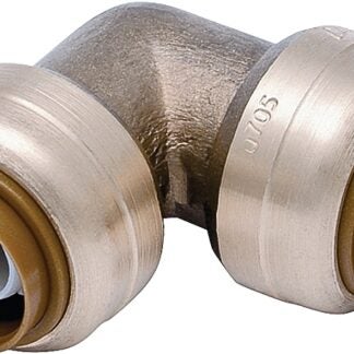 SharkBite U260LFA Tube Elbow, 1 in, 90 deg Angle, Brass, 200 psi Pressure