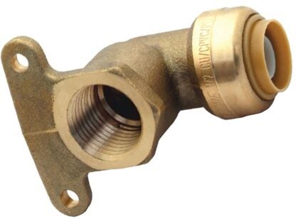 SharkBite U335LFA Hy-Ear Pipe Elbow, 1/2 in, 90 deg Angle, Brass, 200 psi Pressure