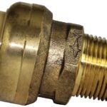 SharkBite U142LFA Pipe Connector, 1 x 3/4 in, MNPT, Brass, 200 psi Pressure