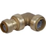 SharkBite U278LFCA Tube Reducing Elbow, 1 x 3/4 in, 90 deg Angle, Brass, 200 psi Pressure