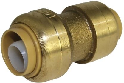 SharkBite U009LFA Tube Coupling, 1/2 x 3/8 in, Brass, 200 psi Pressure