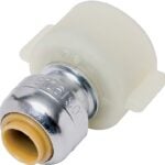 SharkBite U3525LFC.A Faucet Connector, DZR Brass, Natural Brass or Chrome Plated