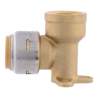 SharkBite Max UR340CA Drop-Ear Elbow, 3/4 in FNPT, Brass, 200 psi Pressure