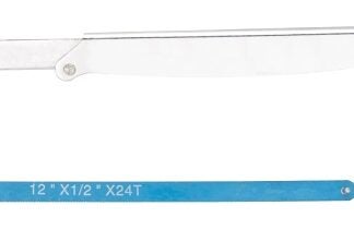 Vulcan JL52001 Adjustable Hacksaw, 8 to 12 in L Blade, 24 TPI, Steel Blade, 2-5/8 in D Throat, Steel Frame, Steel Handle