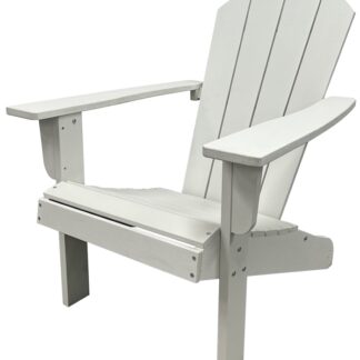 Seasonal Trends HKWS629A-W Adirondack Chair, 29.7 in W, 35.43 in D, 36 in H, Resin Wood Seat, White Frame