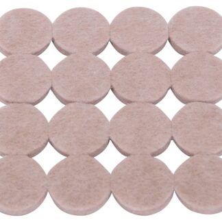 ProSource FE-50201-PS Furniture Pad, Felt Cloth, Beige, 1 in Dia, 3/16 in Thick, Round