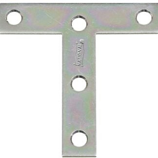 National Hardware 116BC Series N266-429 T-Plate, 3 in L, Steel, Zinc Sells in Quantity of 20