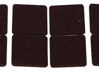 ProSource FE-50218-PS Furniture Pad, Felt Cloth, Brown, 1 x 1 in Dia, 1 in W, 5/64 in Thick, Square