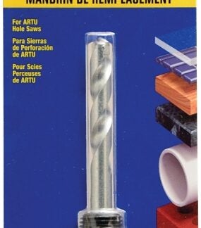 ARTU 02885 Replacement Arbor and Pilot Bit, 5/8-18 Thread, 3/8 in Shank, Hex Shank