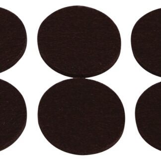 ProSource FE-50221-PS Furniture Pad, Felt Cloth, Brown, 1-3/8 in Dia, 5/64 in Thick, Round