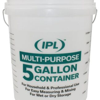 Leaktite 1123056 Multi-Purpose Pail with Handle, 5 gal Capacity, HDPE, Natural, Injection Molded No-Mark Grip Handle