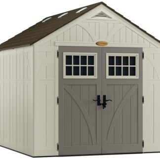 Suncast Tremont BMS8100 Storage Shed, 547 cu-ft Capacity, 8 ft 4-1/2 in W, 10 ft 2-1/4 in D, 8 ft 7 in H, Resin