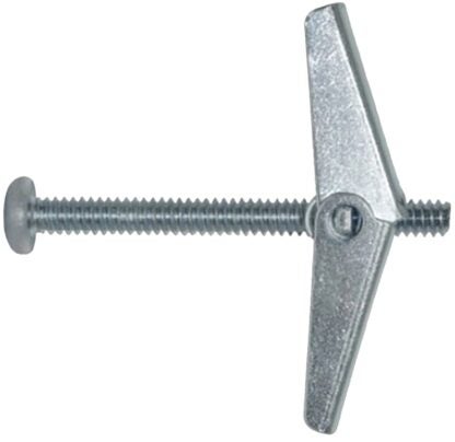 Reliable STZ3164VMK Spring Toggle Bolt, 4 in L, Metal, Zinc, 4/CD