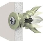 Reliable SnapSkru TGSS8VMK Drywall Anchor, Plastic, 65 lb, 4/CD