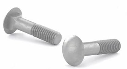 Reliable CBHDG128CT Carriage Bolt, 1/2-13 Thread, Coarse Thread, 8 in OAL, Galvanized Steel, A Grade, 10/BX