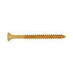 Reliable FKWSB Series FKWSB434VP Screw, #4-22 Thread, 3/4 in L, Full, Twin Lead Thread, Flat Head, Square Drive, Brass