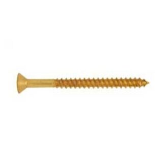 Reliable FKWSB Series FKWSB512VP Screw, #5-20 Thread, 1/2 in L, Full, Twin Lead Thread, Flat Head, Square Drive, Brass