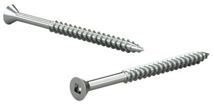 Reliable FKWZ8312XMR Screw, 25 BX, #8-15 Thread, 3-1/2 in L, Partial, Twin Lead Thread, Flat Head, Square Drive Sells in Quantity of 5