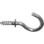 Reliable CHB1MR Cup Hook, 1 in L, Metal, Brass Sells in Quantity of 5