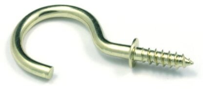 Reliable CHB34MR Cup Hook, 3/4 in L, Metal, Brass Sells in Quantity of 5