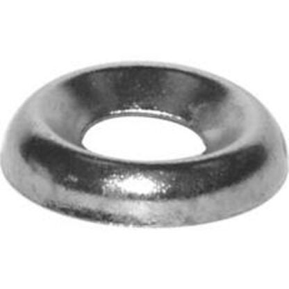 Reliable FCN6MR Finishing Cup Washer, 0.2 mm ID, 0.469 mm OD, 0.103 mm Thick, Steel, Nickel, 1/PK Sells in Quantity of 5