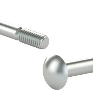 Reliable CBZ141L Carriage Bolt, 1/4-20 Thread, Coarse Thread, 1 in OAL, Steel, Zinc, A Grade, 50/BX