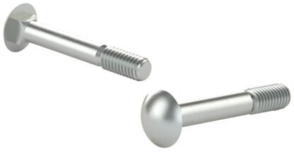 Reliable CBZ141L Carriage Bolt, 1/4-20 Thread, Coarse Thread, 1 in OAL, Steel, Zinc, A Grade, 50/BX