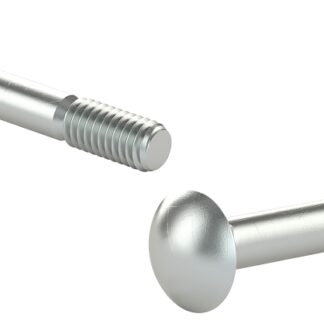 Reliable CBZ143L Carriage Bolt, 1/4-20 Thread, Coarse Thread, 3 in OAL, Steel, Zinc, A Grade, 50/BX