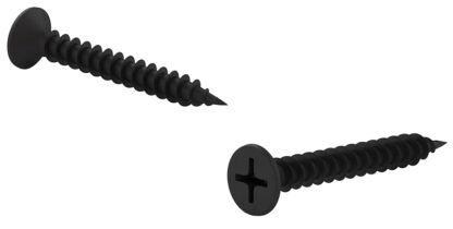 Reliable DS6114P Screw, #6-15 Thread, 1-1/4 in L, Fine Thread, Bugle, Flat Head, Phillips Drive, Type S Point, Steel, 8000/BX