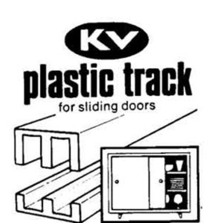 Knape & Vogt P2417 WH 48 Sliding Door Track, Plastic, 27/32 in W, 5/16 in H, 48 in L