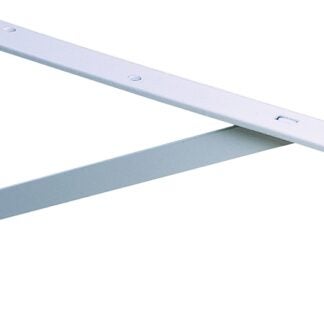 Knape & Vogt 208 WH 400 Shelf L-Bracket, 16 in L, Steel