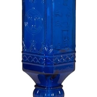 Perky-Pet 8117-2 Bird Feeder, Antique Bottle, 16 oz, Nectar, 4 -Port/Perch, Glass, Cobalt Blue, 9-3/4 in H