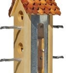 Perky-Pet 50171 Tin Jay Wood Bird Feeder, 2 lb, Fir Wood, Hanging/Pole Mounting Sells in Quantity of 2