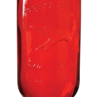 Perky-Pet 8109-2 Bird Feeder, 16 oz, 4-Port/Perch, Glass/Metal, Red, 10.6 in H Sells in Quantity of 2