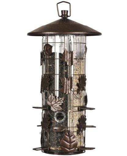 Perky-Pet 337 Wild Bird Feeder, Metal, Rustic Brown, Hanging Mounting