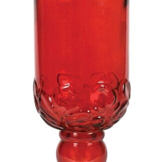 Perky-Pet 8119-2 Bird Feeder, 24 oz, 4-Port/Perch, Glass, Red, 11-1/2 in H Sells in Quantity of 2