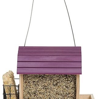 Perky-Pet 50181 Wood Chalet Wild Bird Feeder, Star Barn, 2 lb, Pine, Hanging Mounting