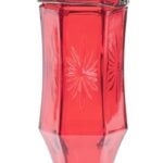 Perky-Pet 8139-2 Bird Feeder, Ruby Starburst Vintage, 16 oz, 4-Port/Perch, Glass, Red, 8-1/2 in H