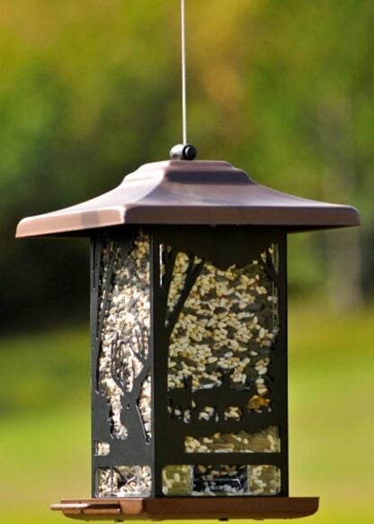 Perky-Pet 8504-2 Wild Bird Feeder, Wilderness Lantern, 2 lb, Metal Sells in Quantity of 2