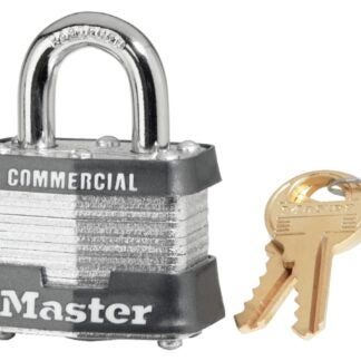 Master Lock 3KA Padlock, Alike Key, 9/32 in Dia Shackle, 3/4 in H Shackle, Steel Shackle, Steel Body, 1-9/16 in W Body